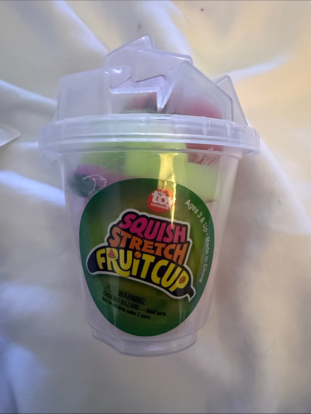 Squish Stretch Fruit Cup Sensory Toy - Multicolor
